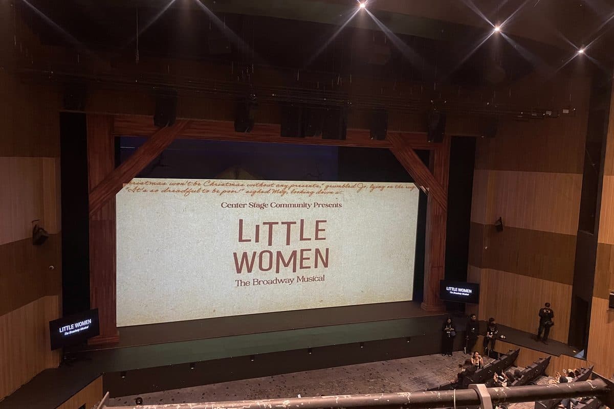 The stage of the Little Women musical before the show